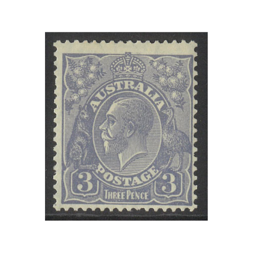 Australia KGV Stamps Small Multi WMK p13½x12½ 3d Dull Blue Die IA Type B SG100 (BW 107B) MUH