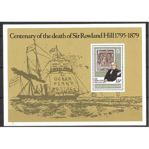 Falkland Islands 1979 Sir Rowland Hill Centenary Mini Sheet SG367 MUH