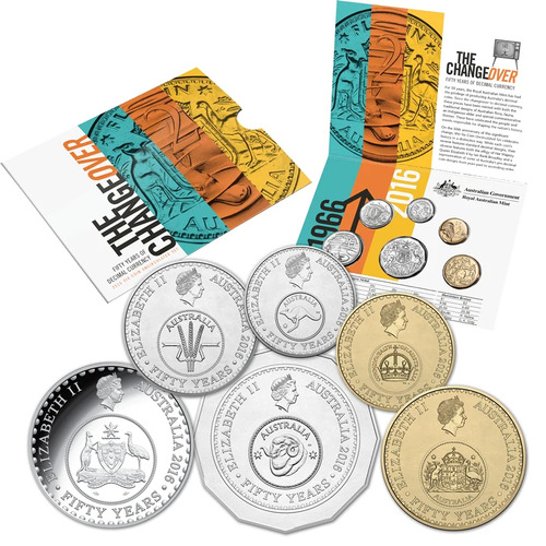 Australia 2016 Fifty Years Of Decimal Currency - The Change Over Mint Set of 6 UNC Coins