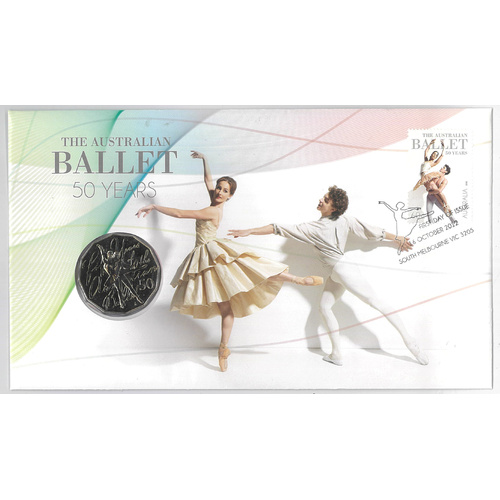 Australia 2012 The Australian Ballet 50 Years Stamp & 50c Coin PNC