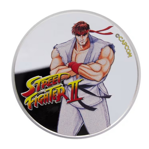 Fiji 2021 RYU Street Fighter II 1oz 999 Fine Silver 50c Coin Coloured 