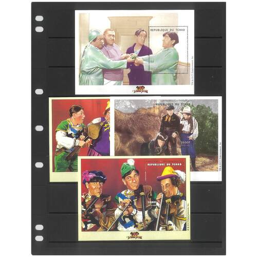 Chad 2000 The Three Stooges Set/4 Mini Sheets Scott 861/64 MUH #36-14